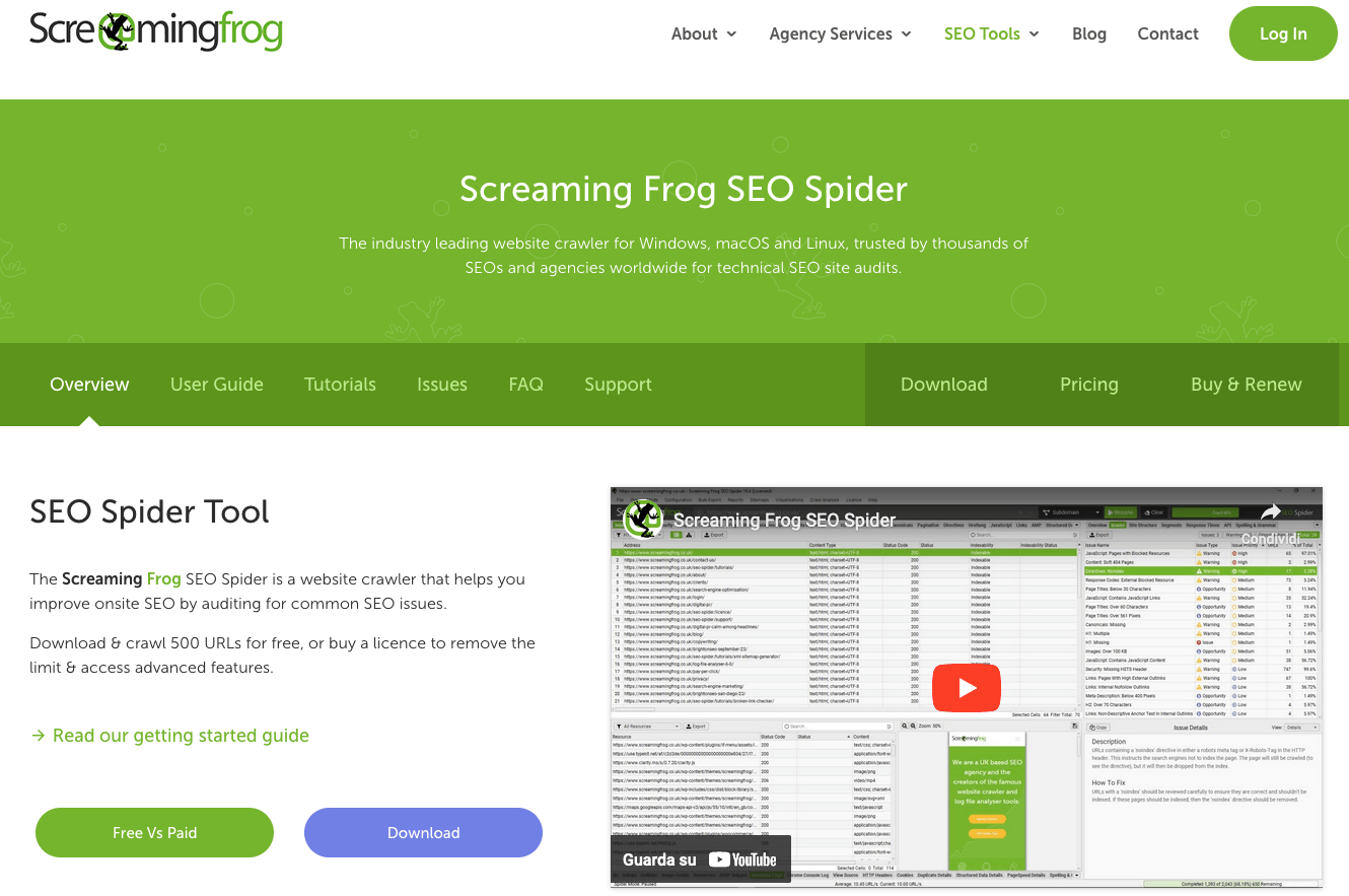 Screaming Frog SEO Spider: Free Technical SEO Audit Tool